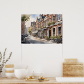 Amsterdam Aquarellmalerei Poster (Küche)