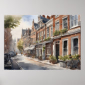 Amsterdam Aquarellmalerei Poster (Vorne)