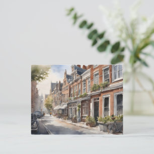 Amsterdam Aquarellmalerei Postkarte