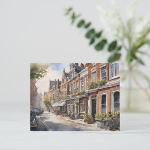 Amsterdam Aquarellmalerei Postkarte