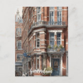 Amsterdam Aquarellmalerei Postkarte (Vorderseite)