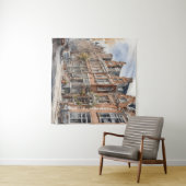 Amsterdam Aquarellmalerei Wandteppich (Beispiel (Horizontal))