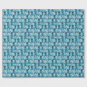 Amsterdam Architektur, blaue Aquarelltextur. Geschenkpapier (Flach)