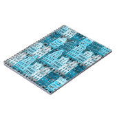 Amsterdam Architektur, blaue Aquarelltextur. Notizblock (Linke Seite)