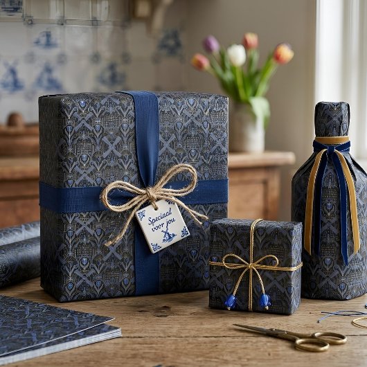 Amsterdam Art Deco | Windmühlen Geschenkpapier