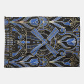 Amsterdam Art Deco | Windmühlen Geschirrtuch (Horizontal)