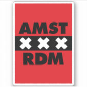 Amsterdam Aufkleber (Vorderseite)