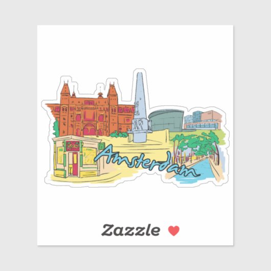 Amsterdam Aufkleber (Blatt)