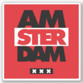 Amsterdam Aufkleber (Vorderseite)