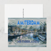 Amsterdam, aus der Serie Visit.. Postkarte (Vorne/Hinten)