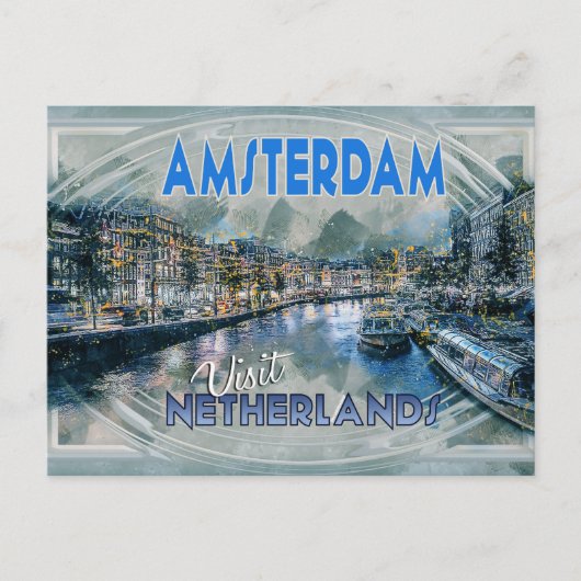 Amsterdam, aus der Serie Visit.. Postkarte (Vorderseite)