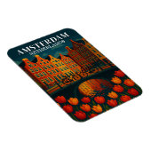 Amsterdam bei Night Bicycles, Canal Houses Blume Magnet (Rechte Seite)