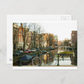 Amsterdam Bicicle Postkarte (Vorne/Hinten)