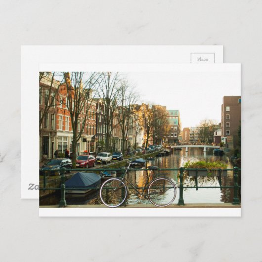 Amsterdam Bicicle Postkarte (Vorne/Hinten)