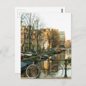 Amsterdam Bicicle Postkarte (Vorne/Hinten)