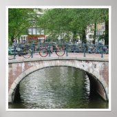 Amsterdam Bicycle Bridge Poster (Vorne)