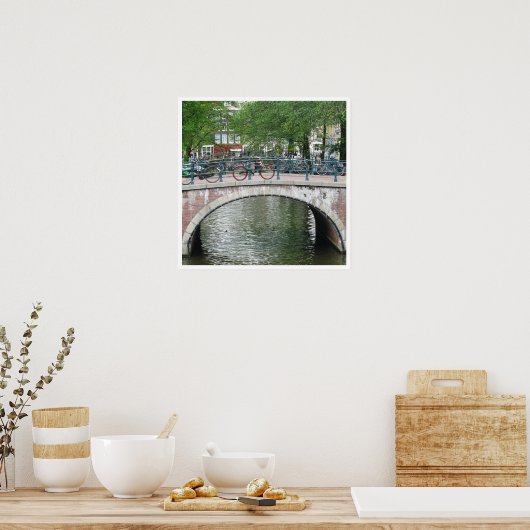 Amsterdam Bicycle Bridge Poster (Küche)