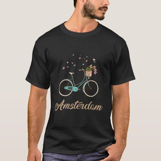 Amsterdam Bike Bicycle Niederlande T-Shirt (Vorderseite)