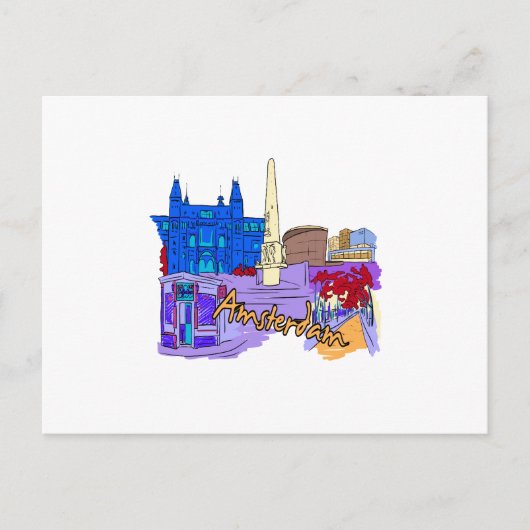 Amsterdam blue city image.png postkarte (Vorderseite)