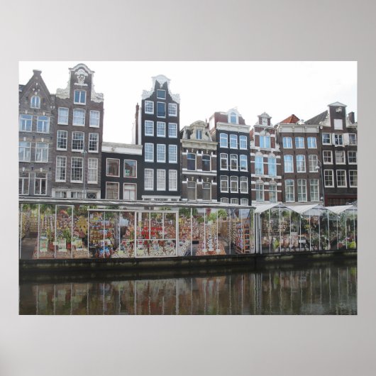 Amsterdam Blume Market CanHouses Foto Poster (Vorne)