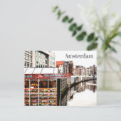 Amsterdam Blume Postleitzahl Postkarte (Stehend Vorderseite)