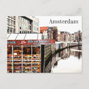 Amsterdam Blume Postleitzahl Postkarte