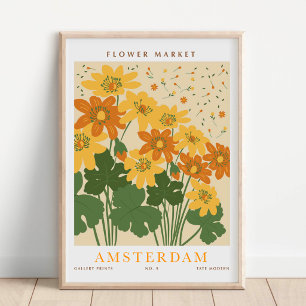 Amsterdam Blumenmarkt Botanisch Poster