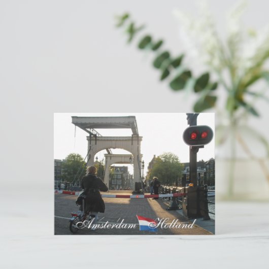 Amsterdam Bridge Holland Postcard Postkarte (Stehend Vorderseite)