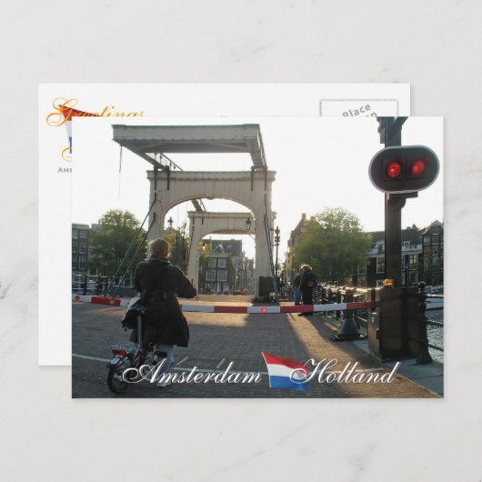 Amsterdam Bridge Holland Postcard Postkarte (Vorne/Hinten)