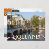 Amsterdam Bridge Holland Postcard Postkarte (Vorne/Hinten)