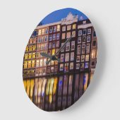 Amsterdam Building Round Wall Clock Große Wanduhr (Winkel)