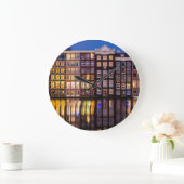 Amsterdam Building Round Wall Clock Große Wanduhr (Zuhause)