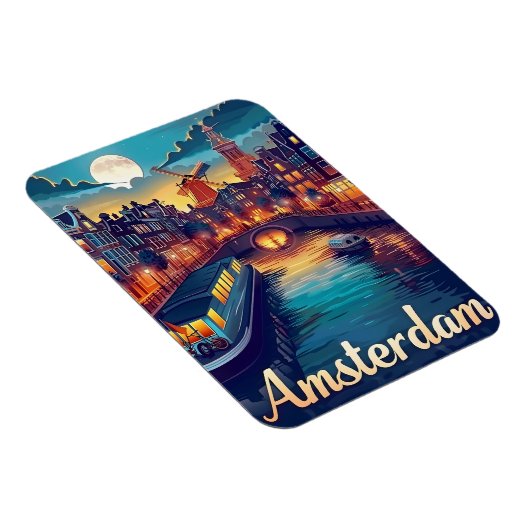 Amsterdam by Night Magnet (Rechte Seite)