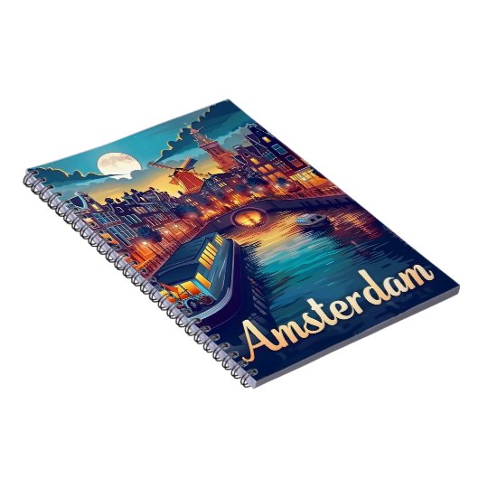 Amsterdam by Night Notizblock (Rechte Seite)