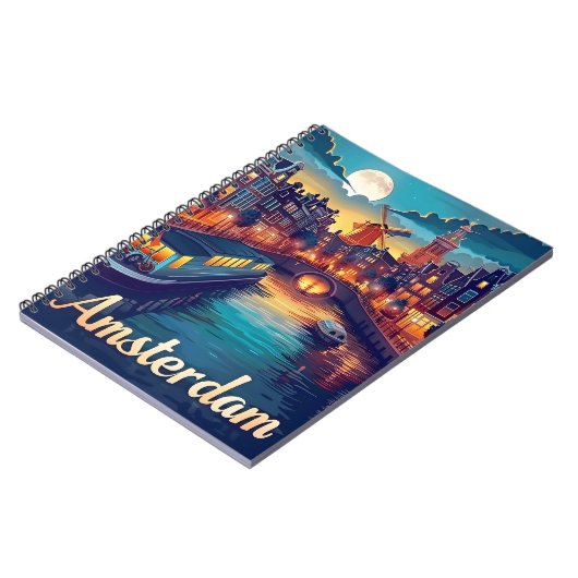 Amsterdam by Night Notizblock (Linke Seite)