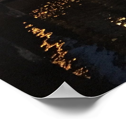 Amsterdam Canal Abend Night Glow Foto Poster (Ecke)