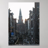 Amsterdam Canal Bike Church Holland Foto Poster (Vorne)