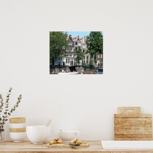 Amsterdam Canal Brouwersgracht Poster (Küche)