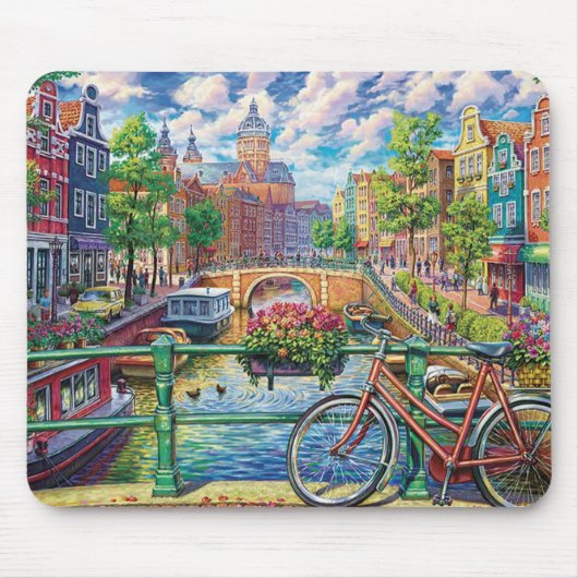 Amsterdam Canal Fine Art Mousepad (Vorne)