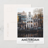 Amsterdam Canal Foto Postcard Postkarte (Vorne/Hinten)