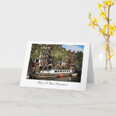 Amsterdam Canal, Glückwunsch zu Ihrer Werbeaktion Karte (Gelbe Blume)