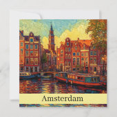 Amsterdam Canal House van Gogh Stil, anpassbar (Vorderseite)
