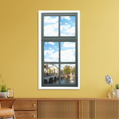 Amsterdam Canal House Window View Leinwanddruck (Insitu (Wohnzimmer))