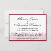 Amsterdam Canal Houses Dutch Save the Date Card Einladung (Rückseite)