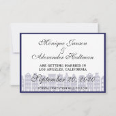 Amsterdam Canal Houses Dutch Save the Date Card Einladung (Rückseite)