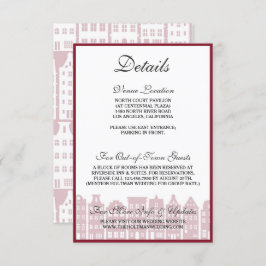 Amsterdam Canal Houses Dutch Wedding Details Card Einladung