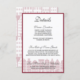 Amsterdam Canal Houses Dutch Wedding Details Card Einladung