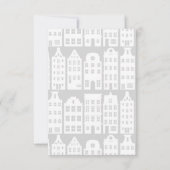Amsterdam Canal Houses Dutch Wedding Details Card Einladung (Rückseite)