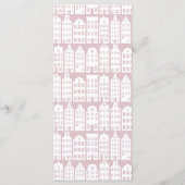 Amsterdam Canal Houses Dutch Wedding Dinner Menu Menükarte (Rückseite)