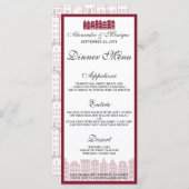Amsterdam Canal Houses Dutch Wedding Dinner Menu Menükarte (Vorne/Hinten)